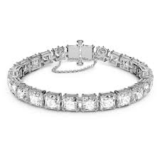 MILLENIA:BRACELET S SQR WHITE/RHS