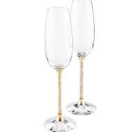 CRYSTALLINE TOASTING FLUTES,GOL.SH (2#)