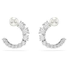 БИЖУТЕРИЯ/СЕРЬГИ/MATRIX:PE STUD CIRCLE WHITE/RHS