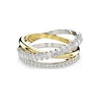 БИЖУТЕРИЯ/КОЛЬЦО/HYPERBOLA:RING 3 BAND WHITE/MIX 58