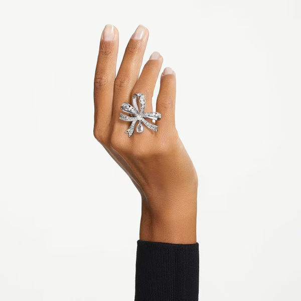 VOLTA:RING L BOW WHI/RHS 50